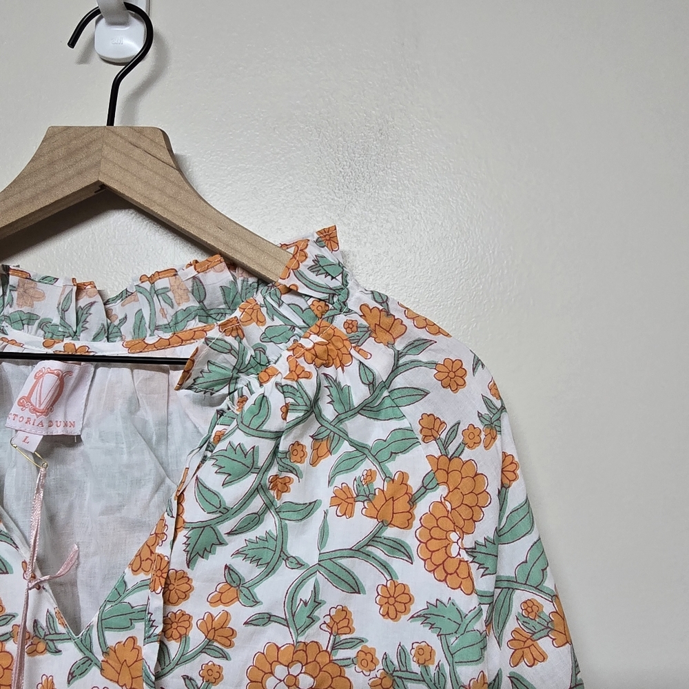 Victoria Dunn Womens Floral Knee Length Dress Sz L Spring Boho NWT - Picture 7 of 8
